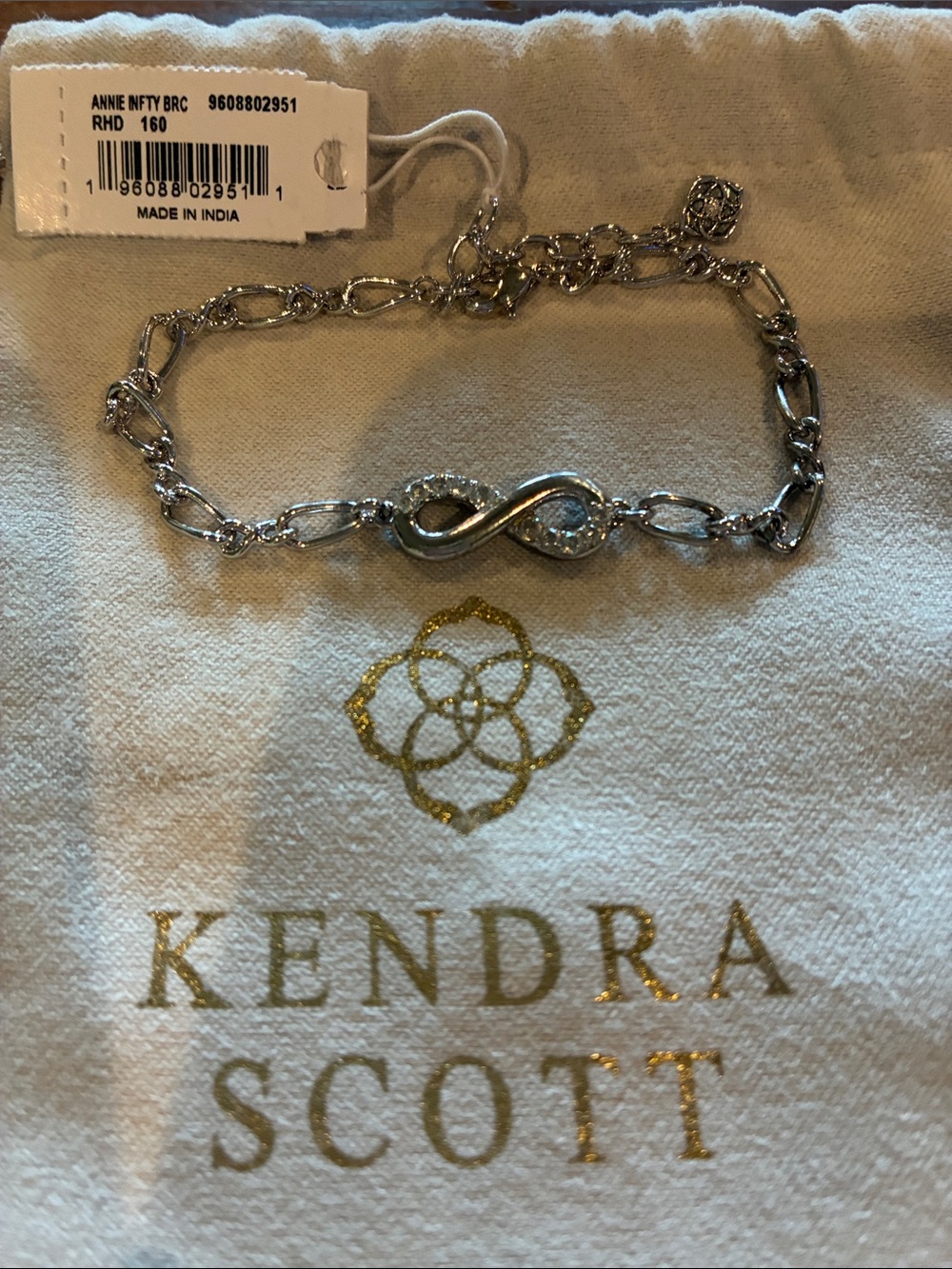 Kendra Scott Silver Infinity Link Bracelet